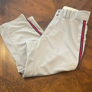 DoMarini Baseball ⚾️ Pants - Gray - Red Black Stripe - Used